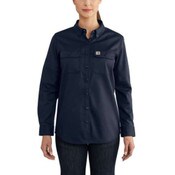 Women's Carhartt FR Rugged Flex Work Shirt in Navy
